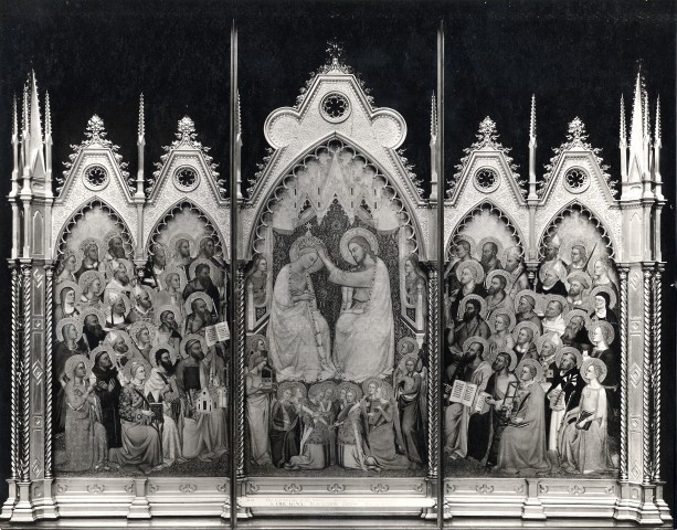 National Gallery, London — Jacopo di Cione; Matteo di Pacino - sec. XIV - Incoronazione di Maria Vergine e santi — insieme